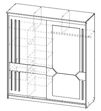 Шкаф-купе № 25 2000 мм (СВ) в Сухом Логу - suhoj-log.mebel-e96.ru