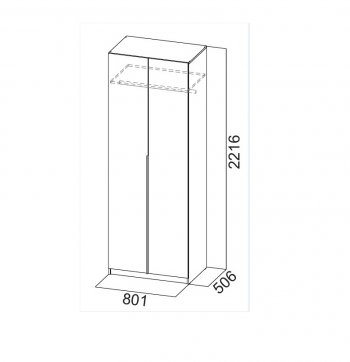 Шкаф 800 мм ШК-5 графит (СВ) в Сухом Логу - suhoj-log.mebel-e96.ru