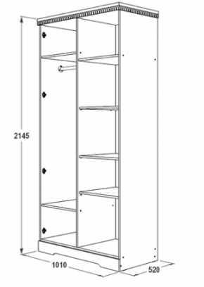 Шкаф 1000 мм для одежды и белья Ольга-12 ЛДСП в Сухом Логу - suhoj-log.mebel-e96.ru