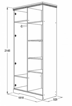 Шкаф 1000 мм для одежды и белья Ольга-12 МДФ в Сухом Логу - suhoj-log.mebel-e96.ru