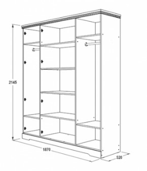 Шкаф 1800 мм для одежды и белья Ольга-12 ЛДСП в Сухом Логу - suhoj-log.mebel-e96.ru