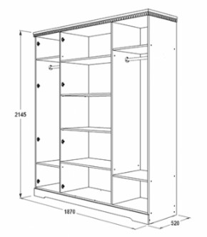 Шкаф 1800 мм для одежды и белья Ольга-12 МДФ в Сухом Логу - suhoj-log.mebel-e96.ru