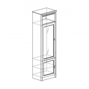 Шкаф для посуды Лючия 185 дуб оксфорд (Яна) в Сухом Логу - suhoj-log.mebel-e96.ru