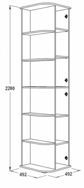 Шкаф крайний Ольга-14 (492*492) в Сухом Логу - suhoj-log.mebel-e96.ru