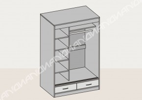 Шкаф-купе 1500 мм (арт. 009) венге/дуб белфорт в Сухом Логу - suhoj-log.mebel-e96.ru