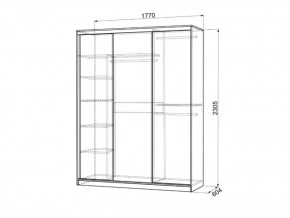 Шкаф-купе Бассо 7-600 07 (полки слева) в Сухом Логу - suhoj-log.mebel-e96.ru