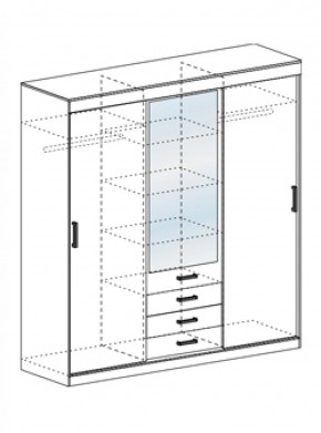 Шкаф-купе Лидер-3М 1700 мм (СтендМ) в Сухом Логу - suhoj-log.mebel-e96.ru