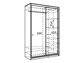 Шкаф-купе Рене 1500 вариант 1 (ЛДСП/ЛДСП) в Сухом Логу - suhoj-log.mebel-e96.ru