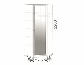 Шкаф угловой Беатрис 896*896 (модуль 1) (Риннер) в Сухом Логу - suhoj-log.mebel-e96.ru