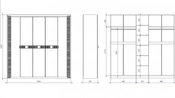 Шкаф 2300 мм 5 дверный Сиде (СБК) в Сухом Логу - suhoj-log.mebel-e96.ru