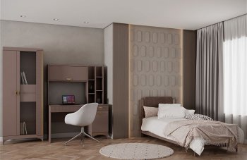 Кровать Сиде 900 мм Мокко (рогожка) (СБК) в Сухом Логу - suhoj-log.mebel-e96.ru