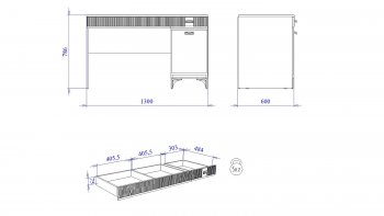 Стол письменный с надстройкой Сиде Белый (СБК) в Сухом Логу - suhoj-log.mebel-e96.ru