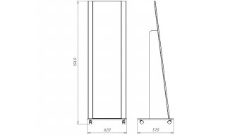 Зеркало напольное Сиде Белый (СБК) в Сухом Логу - suhoj-log.mebel-e96.ru