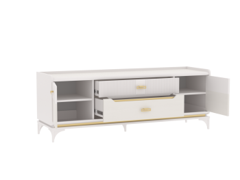 Тумба ТВ Сиде, Белый (СБК) в Сухом Логу - suhoj-log.mebel-e96.ru