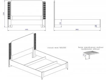 Кровать двуспальная Сиде Белый (СБК) в Сухом Логу - suhoj-log.mebel-e96.ru