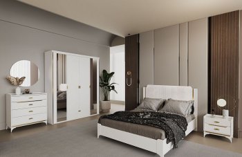 Спальный гарнитур Сиде Белый, модульный (СБК) в Сухом Логу - suhoj-log.mebel-e96.ru