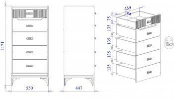 Комод высокий Сиде Белый (СБК) в Сухом Логу - suhoj-log.mebel-e96.ru