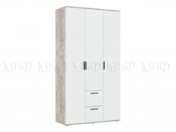Шкаф 1200 мм Сильвия, дуб юкон/белый (Миф) в Сухом Логу - suhoj-log.mebel-e96.ru