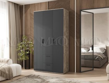 Шкаф 1200 мм Сильвия, дуб юкон/графит (Миф) в Сухом Логу - suhoj-log.mebel-e96.ru