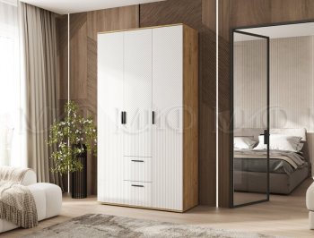 Шкаф 1200 мм Сильвия, крафт/белый (Миф) в Сухом Логу - suhoj-log.mebel-e96.ru