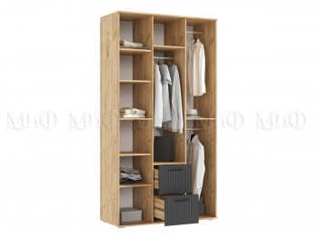 Шкаф 1200 мм Сильвия, крафт/графит (Миф) в Сухом Логу - suhoj-log.mebel-e96.ru