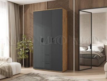 Шкаф 1200 мм Сильвия, крафт/графит (Миф) в Сухом Логу - suhoj-log.mebel-e96.ru