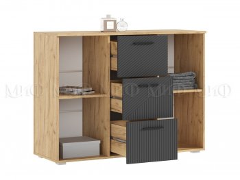 Комод Сильвия, крафт/графит (Миф) в Сухом Логу - suhoj-log.mebel-e96.ru