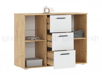 Комод Сильвия, крафт/белый (Миф) в Сухом Логу - suhoj-log.mebel-e96.ru