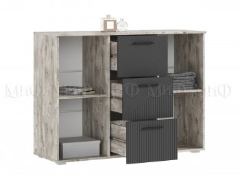 Комод Сильвия, дуб юкон/графит (Миф) в Сухом Логу - suhoj-log.mebel-e96.ru