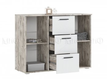 Комод Сильвия, дуб юкон/белый (Миф) в Сухом Логу - suhoj-log.mebel-e96.ru