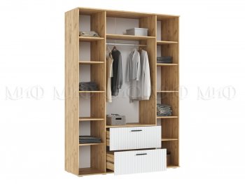 Шкаф 1600 мм Сильвия, крафт/белый (Миф) в Сухом Логу - suhoj-log.mebel-e96.ru