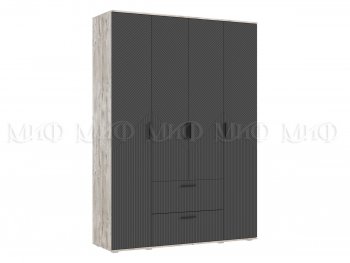 Шкаф 1600 мм Сильвия, дуб юкон/графит (Миф) в Сухом Логу - suhoj-log.mebel-e96.ru