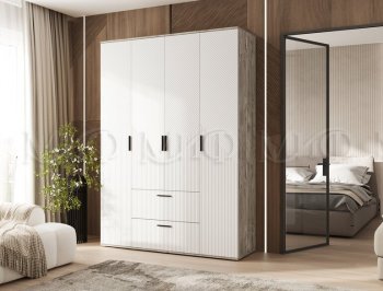 Шкаф 1600 мм Сильвия, дуб юкон/белый (Миф) в Сухом Логу - suhoj-log.mebel-e96.ru