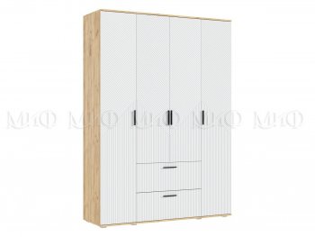 Шкаф 1600 мм Сильвия, крафт/белый (Миф) в Сухом Логу - suhoj-log.mebel-e96.ru