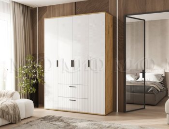 Шкаф 1600 мм Сильвия, крафт/белый (Миф) в Сухом Логу - suhoj-log.mebel-e96.ru