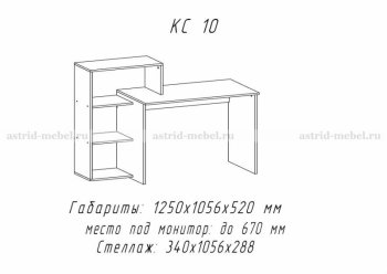 Компьютерный стол №10 (АстридМ) в Сухом Логу - suhoj-log.mebel-e96.ru