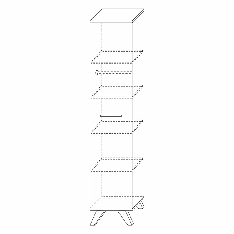 Шкаф-пенал 400 мм Вега Скандинавия, силк флай (Кураж) в Сухом Логу - suhoj-log.mebel-e96.ru