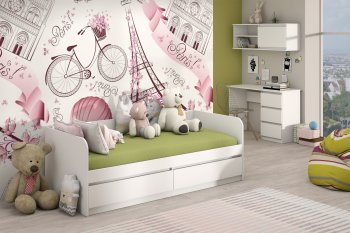 Кровать Соната 900 белый (Зарон) в Сухом Логу - suhoj-log.mebel-e96.ru