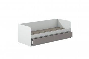 Кровать Соната 900 белый/кашемир(Зарон) в Сухом Логу - suhoj-log.mebel-e96.ru