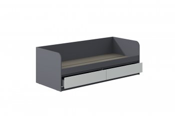 Кровать Соната 900 графит/белый (Зарон) в Сухом Логу - suhoj-log.mebel-e96.ru