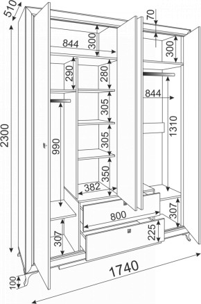 Спальный гарнитур Саванна модульный (Риннер) в Сухом Логу - suhoj-log.mebel-e96.ru