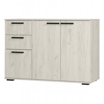 Комод Стандарт 3 NEW крафт белый (БТС) в Сухом Логу - suhoj-log.mebel-e96.ru