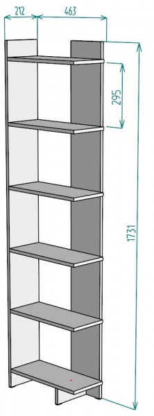 Стеллаж S4 (Белый) в Сухом Логу - suhoj-log.mebel-e96.ru