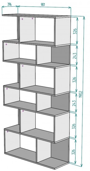 Стеллаж S9 (Белый) в Сухом Логу - suhoj-log.mebel-e96.ru