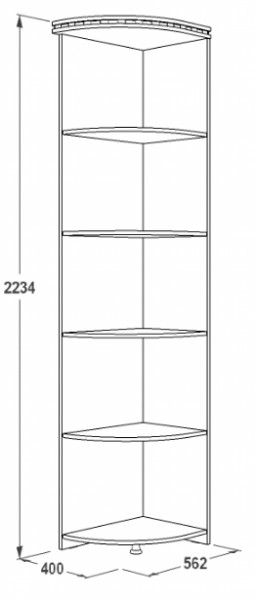 Стеллаж угловой Ольга-13 (400*562) в Сухом Логу - suhoj-log.mebel-e96.ru