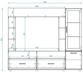 Стенка ТВА Сатурн в Сухом Логу - suhoj-log.mebel-e96.ru