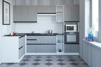 Кухонный гарнитур Сюита мега прайм 1500*2700 мм (Герда) в Сухом Логу - suhoj-log.mebel-e96.ru