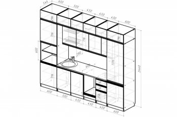 Кухонный гарнитур Сюита люкс 3000 мм (Герда) в Сухом Логу - suhoj-log.mebel-e96.ru