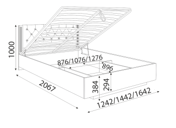 Кровать с ПМ Тиффани парящая (Риннер) в Сухом Логу - suhoj-log.mebel-e96.ru