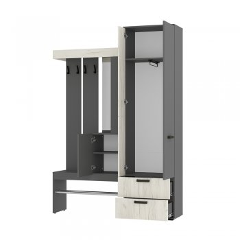 Прихожая Трамп графит/крафт белый (БТС) в Сухом Логу - suhoj-log.mebel-e96.ru